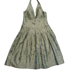 Beautiful Kay Unger New York Silk Blend Dress Eyelet Lined Size 12 Cocktail